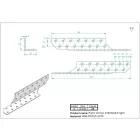 Jobbos szarufa szelemen lekötő 210x35x35mm horganyzott
