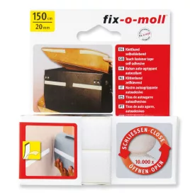   Tépőzáras szalag, öntapadó fehér, 1500 mm x 20 mm Fix-o-moll