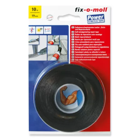 10 m x 19 mm önvulkanizáló szalag fekete Fix-o-moll