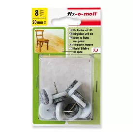   Bútorcsúsztató filc, szegezhető, fehér, 8 db 20 mm Fix-o-moll
