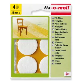   Csúsztatófilc, öntapadó, fehér, 4 db 35 mm x 3,5 mm Fix-o-moll