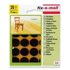   Csúsztatófilc, öntapadó, barna, 20 db 17 mm x 3,5 mm Fix-o-moll