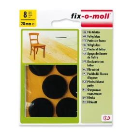   Csúsztatófilc, öntapadó, barna, 8 db 28 mm x 3,5 mm Fix-o-moll