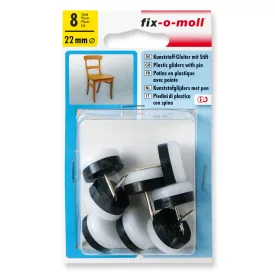   Műanyag bútorcsúsztató, szegezhető fehér, 8 db 22 mm Fix-o-moll