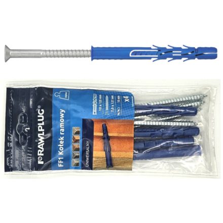 FF1 Süllyesztett peremű dübel süllyesztett fejű csavarral 8x80mm TORX ultramid horganyzott